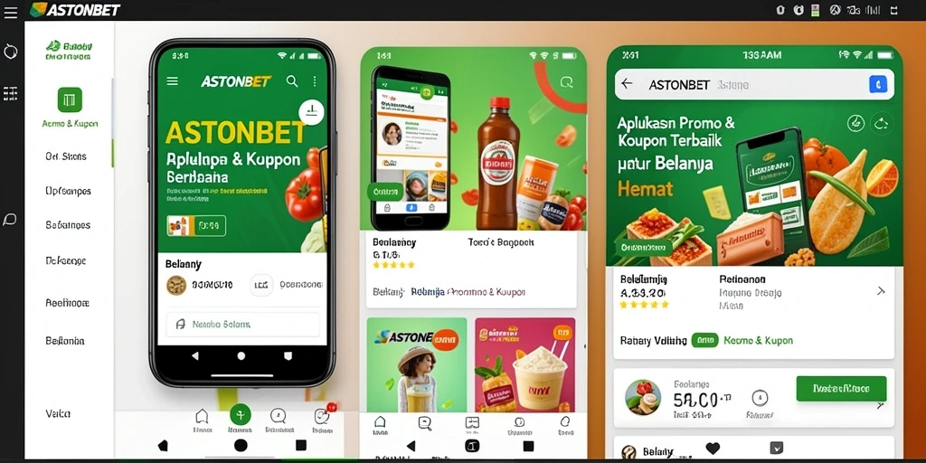 Tampilan antarmuka intuitif aplikasi Promo & Kupon ASTONBET.