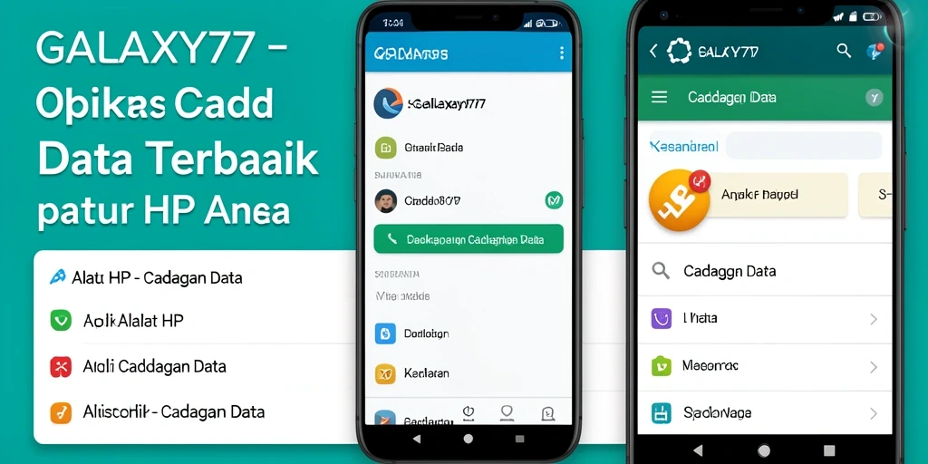 Antarmuka penggunaGALAXY77 untuk cadangan data yang aman dan efisien.
