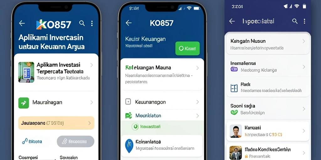 Tampilan antarmuka intuitif dari aplikasi KO857 untuk investasi.