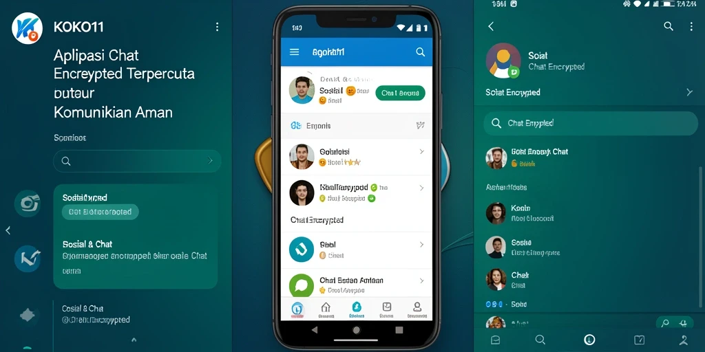 Antarmuka KOKO11 yang ramah pengguna untuk chat terenkripsi.