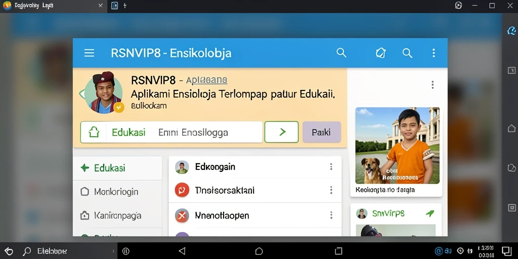 Tampilan antarmuka utama RSNVIP8 yang menarik dan informatif.